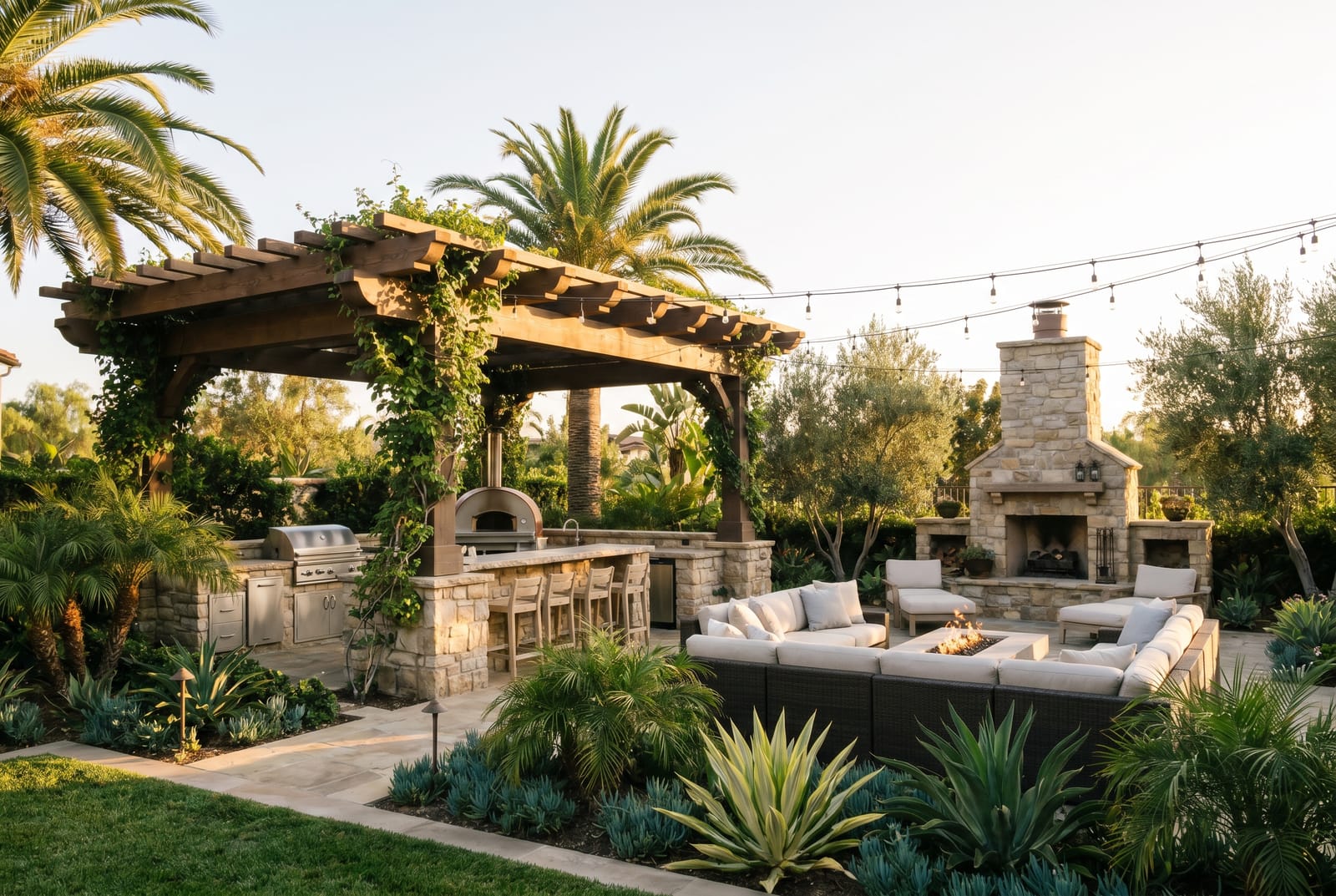 Outdoor living and pool design in Orange County